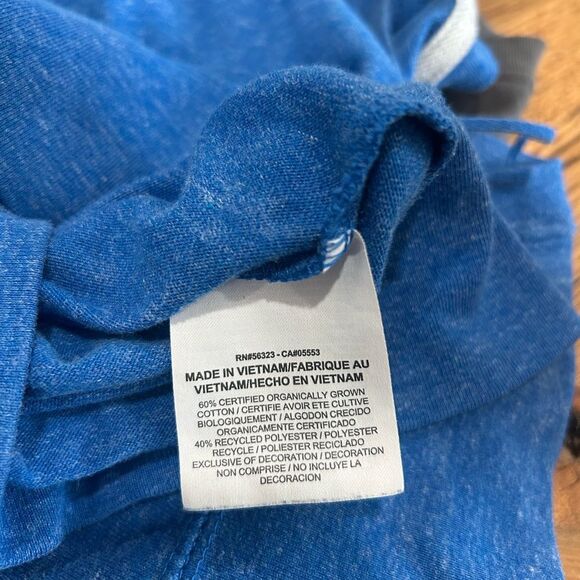 Nike Blue Heather Long Sleeve Shirt Large Just Do It Organic Cotton Recycled - Picture 6 of 7